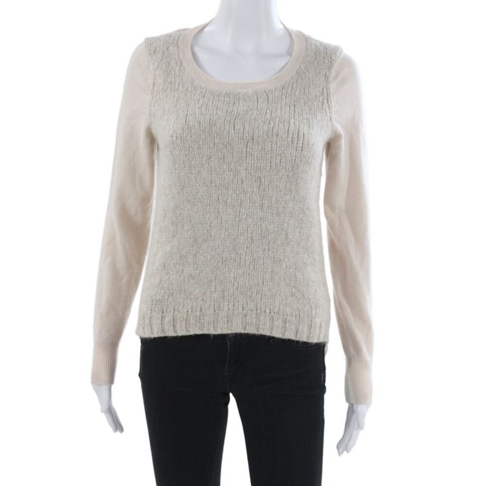 Christopher Fischer Unisex Pullover Sweater Beige 66% Cashmere Size S